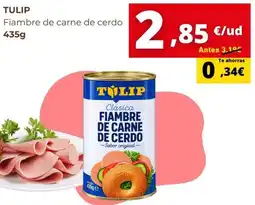 Tu Trébol Hipermercados Tulipa - fiambre de carne de cerdo oferta