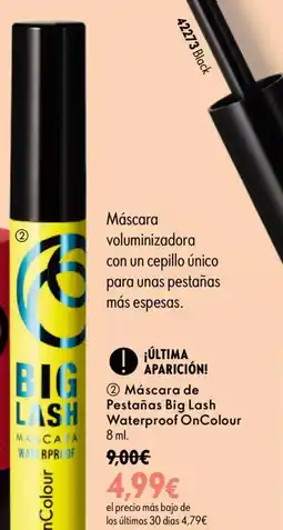 Oriflame OnColour máscara de pestañas big lash waterproof oferta