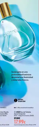 Oriflame Joyce Eau de Toilette Joyce Turquoise oferta