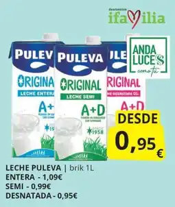 Supermercados MAS Puleva leche oferta