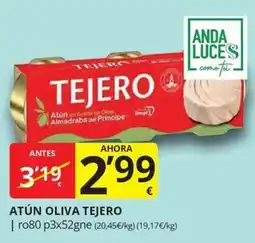 Supermercados MAS Tejero atún en aceite de oliva oferta