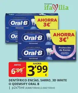 Supermercados MAS Oral B dentífrico encías oferta