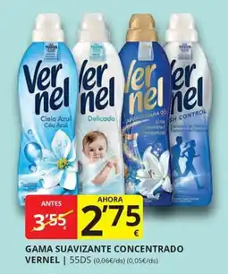 Supermercados MAS Vernel gama suavizante concentrado oferta