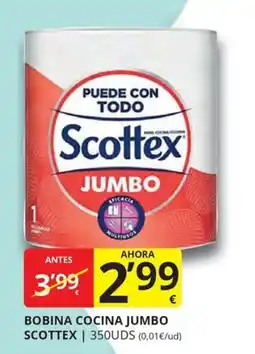Supermercados MAS Scottex bobina cocina jumbo oferta