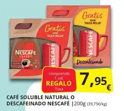 Supermercados MAS Nescafe cafe soluble natural o descafeinado oferta