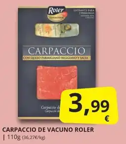 Supermercados MAS Roler carpaccio de vacuno oferta