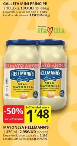 Supermercados MAS Hellmann's gran mayonesa oferta
