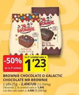 Supermercados MAS Mr Brownie brownie chocolate o galactic chocolate oferta