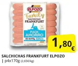 Supermercados MAS Elpozo salchichas frankfurt oferta