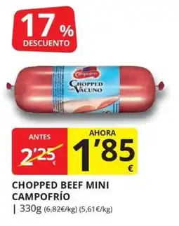 Supermercados MAS Campo Frío chopped beef mini oferta