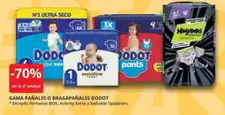 Supermercados MAS Dodot Gama pañales o bragapañales oferta