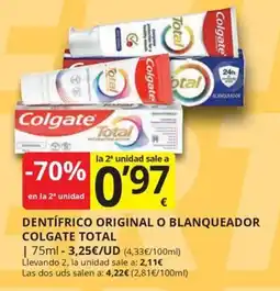 Supermercados MAS Colgate Total oferta