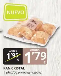 Supermercados MAS Pan cristal oferta