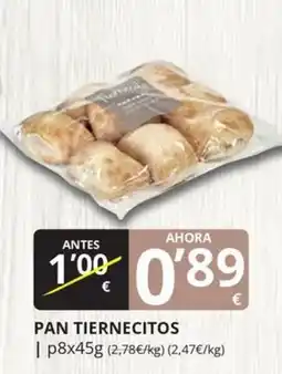 Supermercados MAS Pan tiernecitos oferta