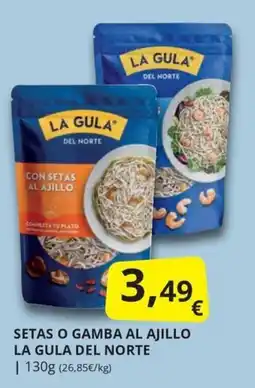Supermercados MAS La Gula del Norte setas o gamba al ajillo oferta