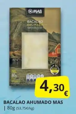 Supermercados MAS Mas bacalao ahumado oferta