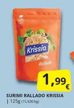 Supermercados MAS Krissia surimi rallado oferta