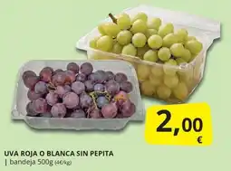 Supermercados MAS uva roja o blanca sin pepita oferta