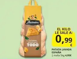 Supermercados MAS Meléndez patata lavada oferta