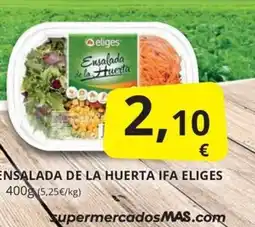 Supermercados MAS eliges ensalada de la huerta oferta