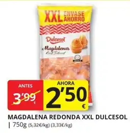 Supermercados MAS Magdalena redonda xxl dulcesol oferta
