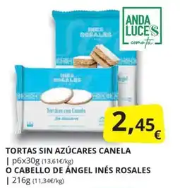 Supermercados MAS O cabello de ángel inés rosales tortas sin azúcares canela oferta