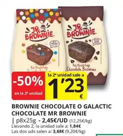 Supermercados MAS Mr Brownie brownie chocolate o galactic chocolate oferta