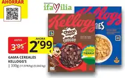 Supermercados MAS Kellogg's Gama Cereales oferta