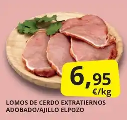 Supermercados MAS Elpozo lomos de cerdo extratiernos adobado/ajillo oferta