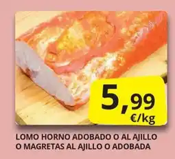 Supermercados MAS Lomo horno adobado o al ajillo o magretas al ajillo o adobada oferta