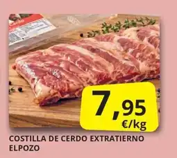 Supermercados MAS Elpozo costilla de cerdo extratierno oferta