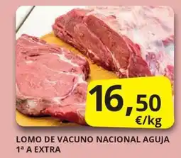 Supermercados MAS Lomo de vacuno nacional aguja oferta
