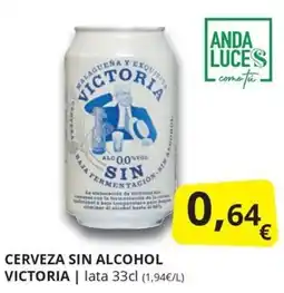 Supermercados MAS Cerveza sin alcohol victoria oferta