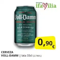 Supermercados MAS Voll-Damm cerveza oferta