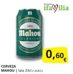 Supermercados MAS Mahou cerveza clásica oferta