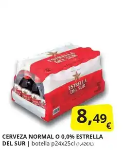 Supermercados MAS Estrella del sur cerveza normal o 0,0% oferta
