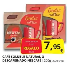 Supermercados MAS Nescafe cafe soluble natural o descafeinado oferta