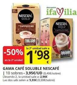 Supermercados MAS Nescafé Gold Cappuccino oferta
