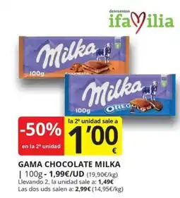Supermercados MAS Milka chocolate oferta