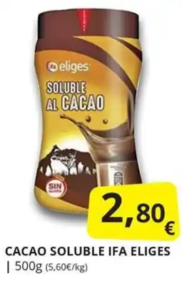 Supermercados MAS ifa eliges cacao soluble oferta