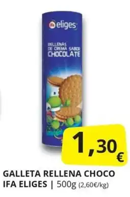 Supermercados MAS Ifa Eliges galleta rellena choco oferta