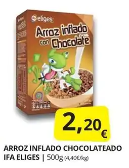 Supermercados MAS ifa eliges arroz inflado chocolateado oferta
