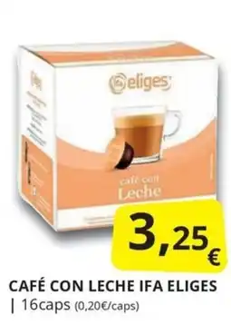 Supermercados MAS Ifa eliges café con leche oferta