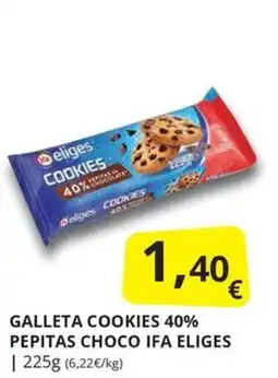 Supermercados MAS eliges cookies 40% pepitas choco oferta
