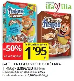Supermercados MAS Cuétara flakes la leche oferta
