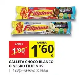 Supermercados MAS Filipinos galleta choco blanco o negro oferta