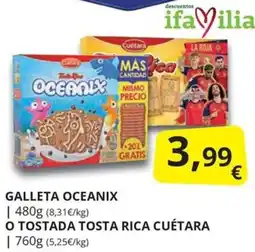Supermercados MAS Galleta oceanix oferta