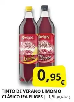 Supermercados MAS Eliges tinto de verano limón o clásico oferta