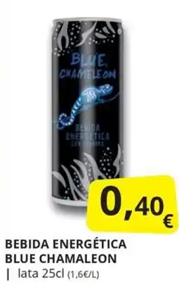 Supermercados MAS Blue Chameleon bebida energética oferta
