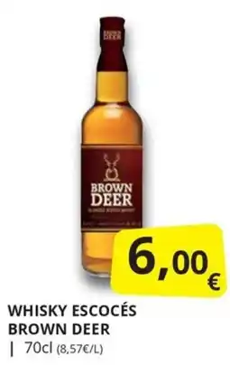 Supermercados MAS Brown Deer whisky escocés oferta